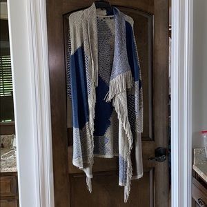 Long Woven Cardigan
